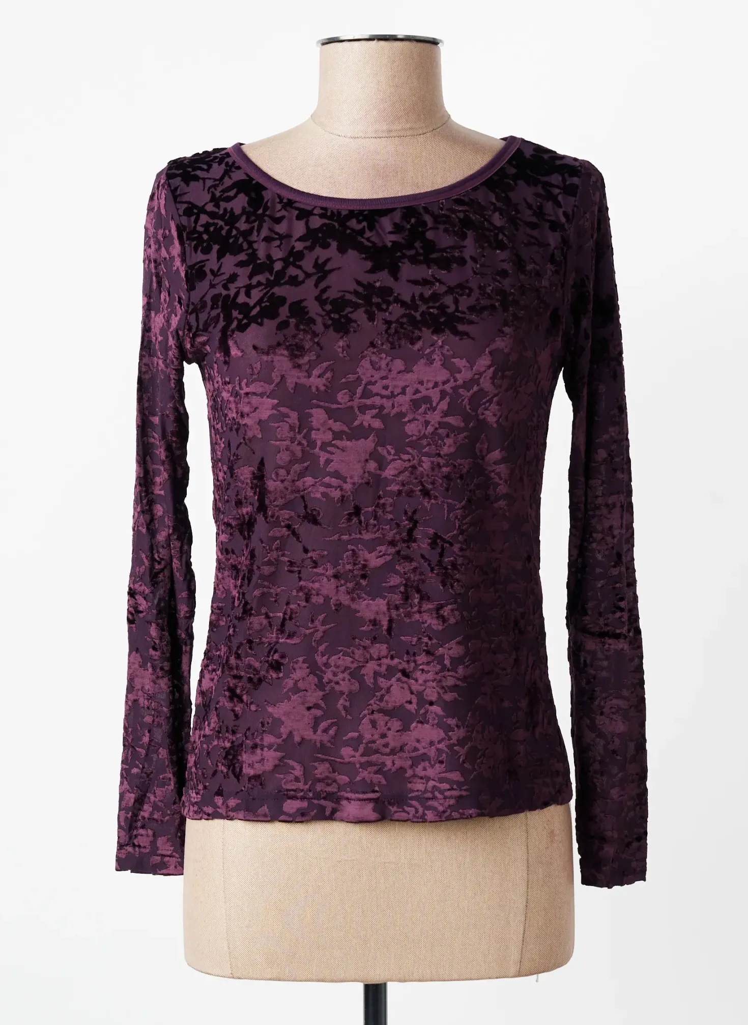 Top Entracte Violet Manches Longues