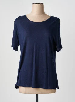Top Gevana Bleu Manches Courtes