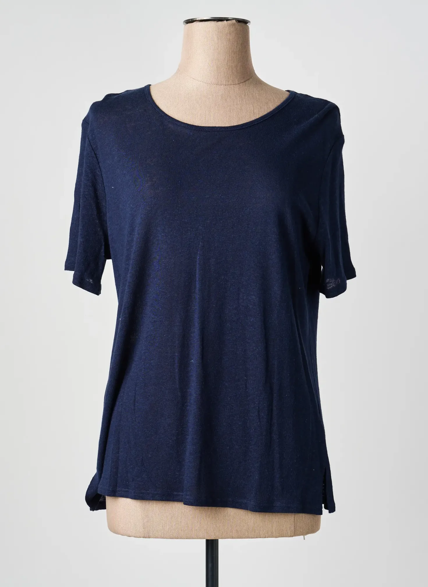 Top Gevana Bleu Manches Courtes