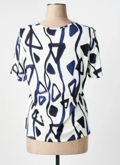 Top Gevana Bleu Manches Courtes