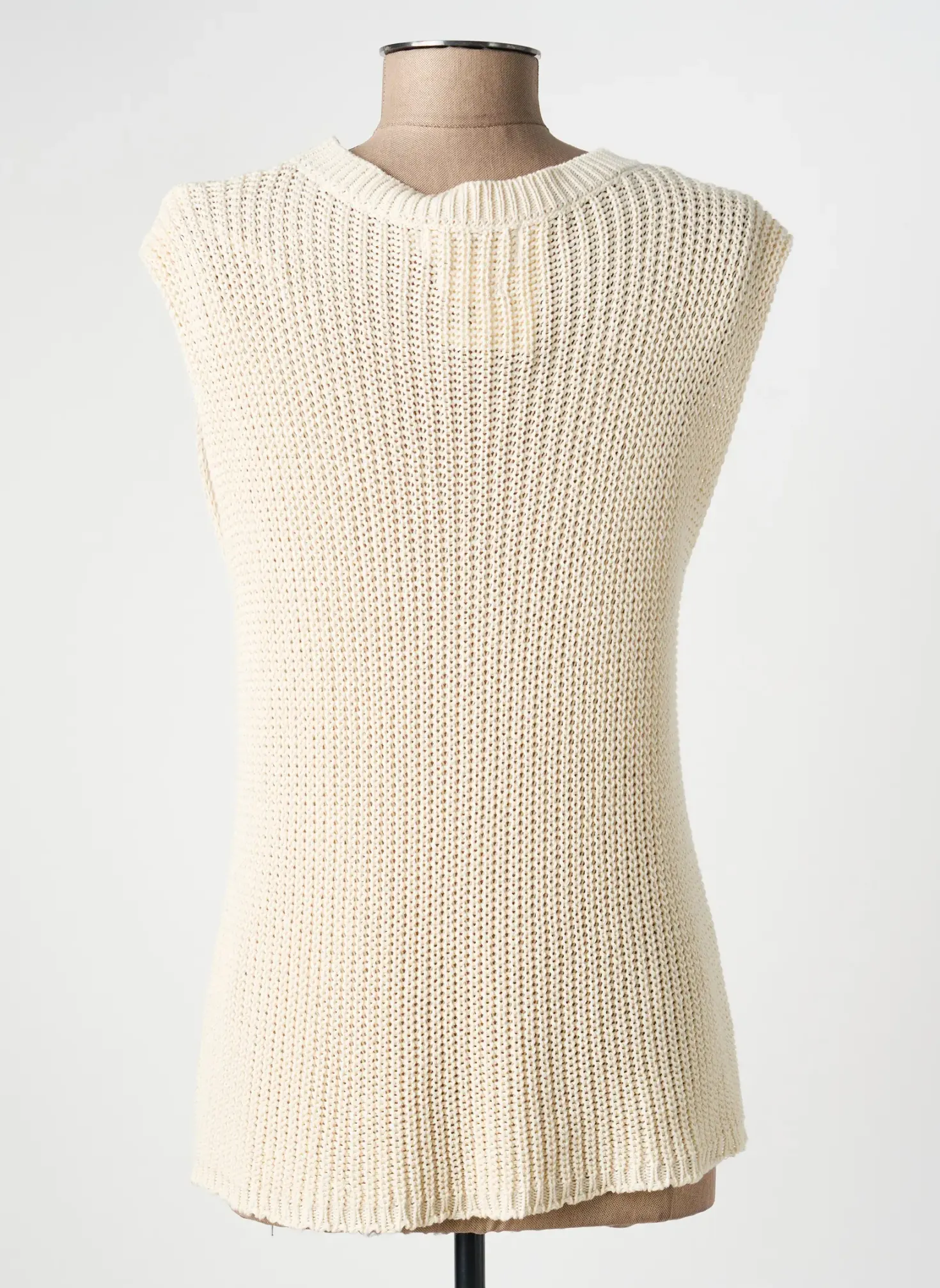 Top Indi & Cold Beige Manches Courtes