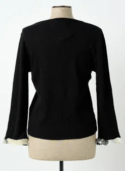 Top Infinity Noir Manches Longues