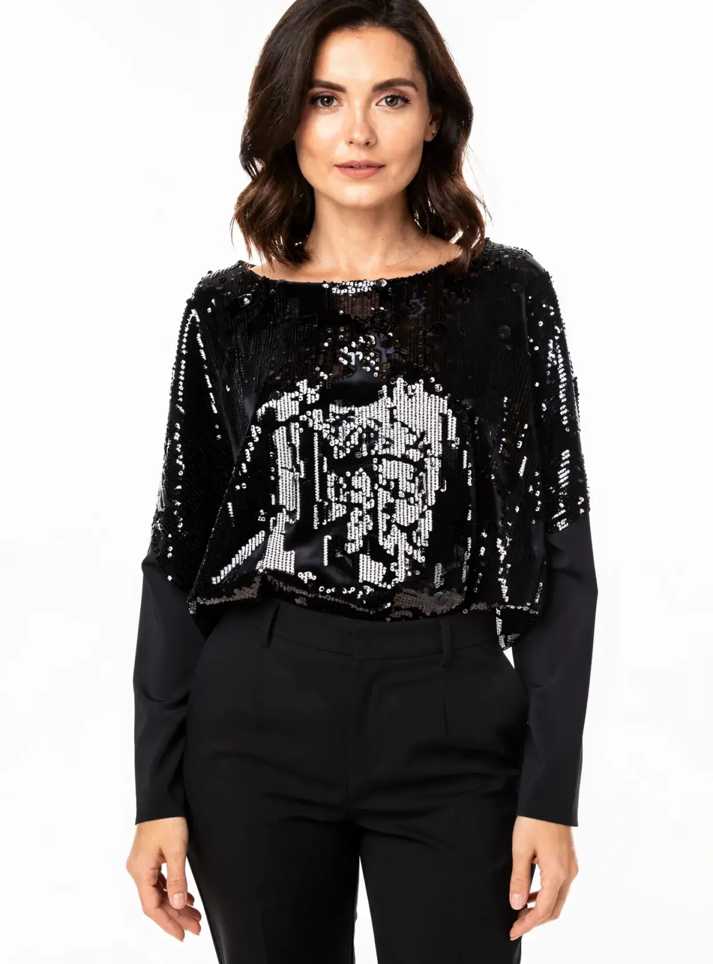 Top Joseph Ribkoff Noir Manches Longues