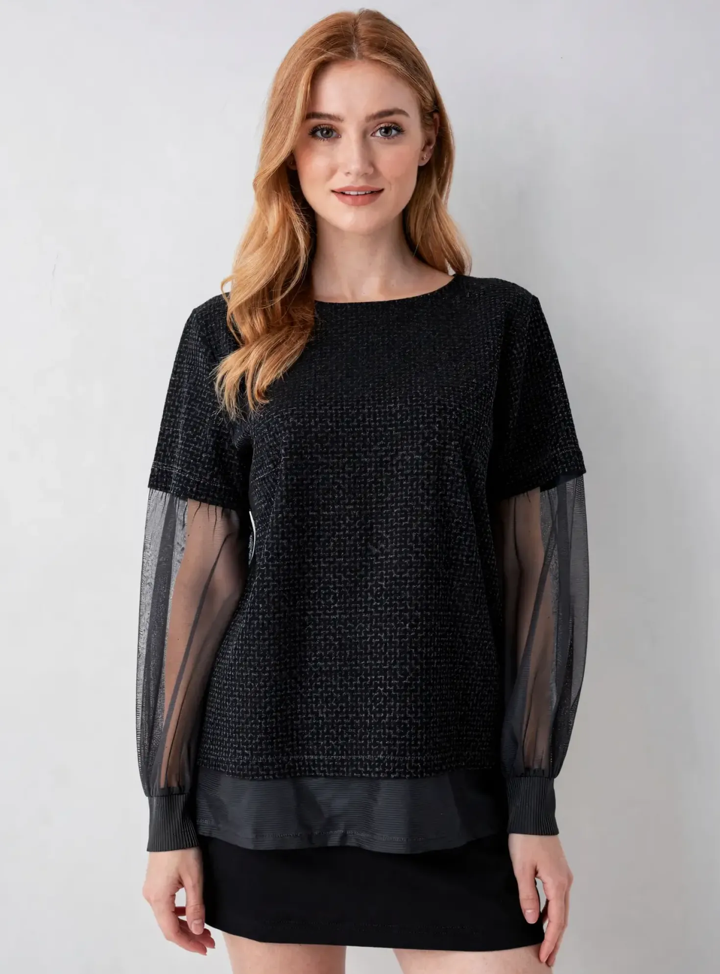 Top Kozan Noir Manches Longues