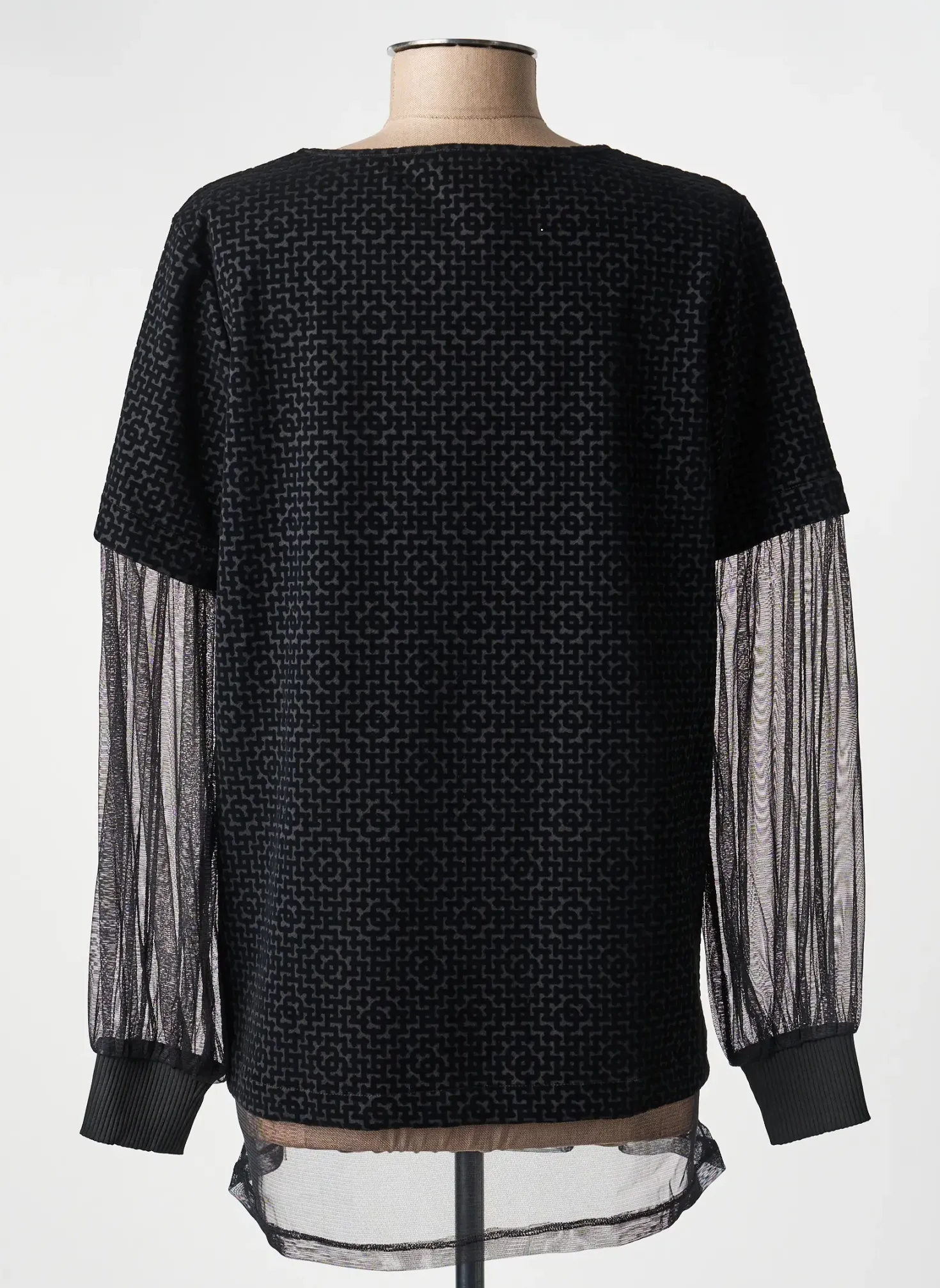 Top Kozan Noir Manches Longues