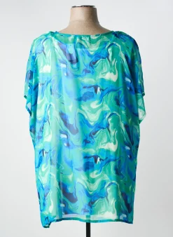 Top Leah Curve Bleu Manches Courtes