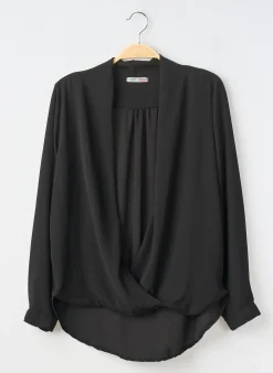 Top Made In Italy Noir Manches Longues
