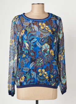 Top One Step Bleu Manches Longues