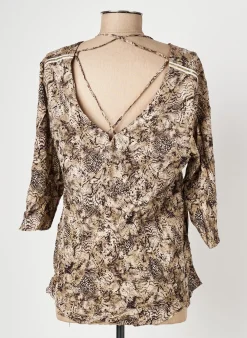 Top One Step Marron Manches 3/4