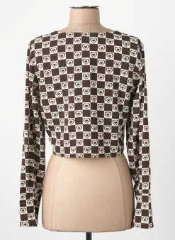 Top Only Marron Manches Longues