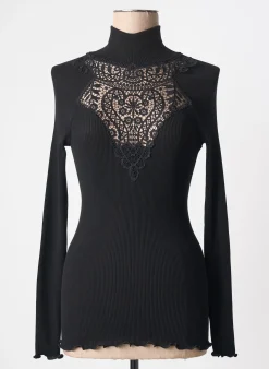 Top Oscalito Noir Manches Longues