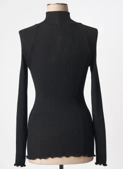 Top Oscalito Noir Manches Longues