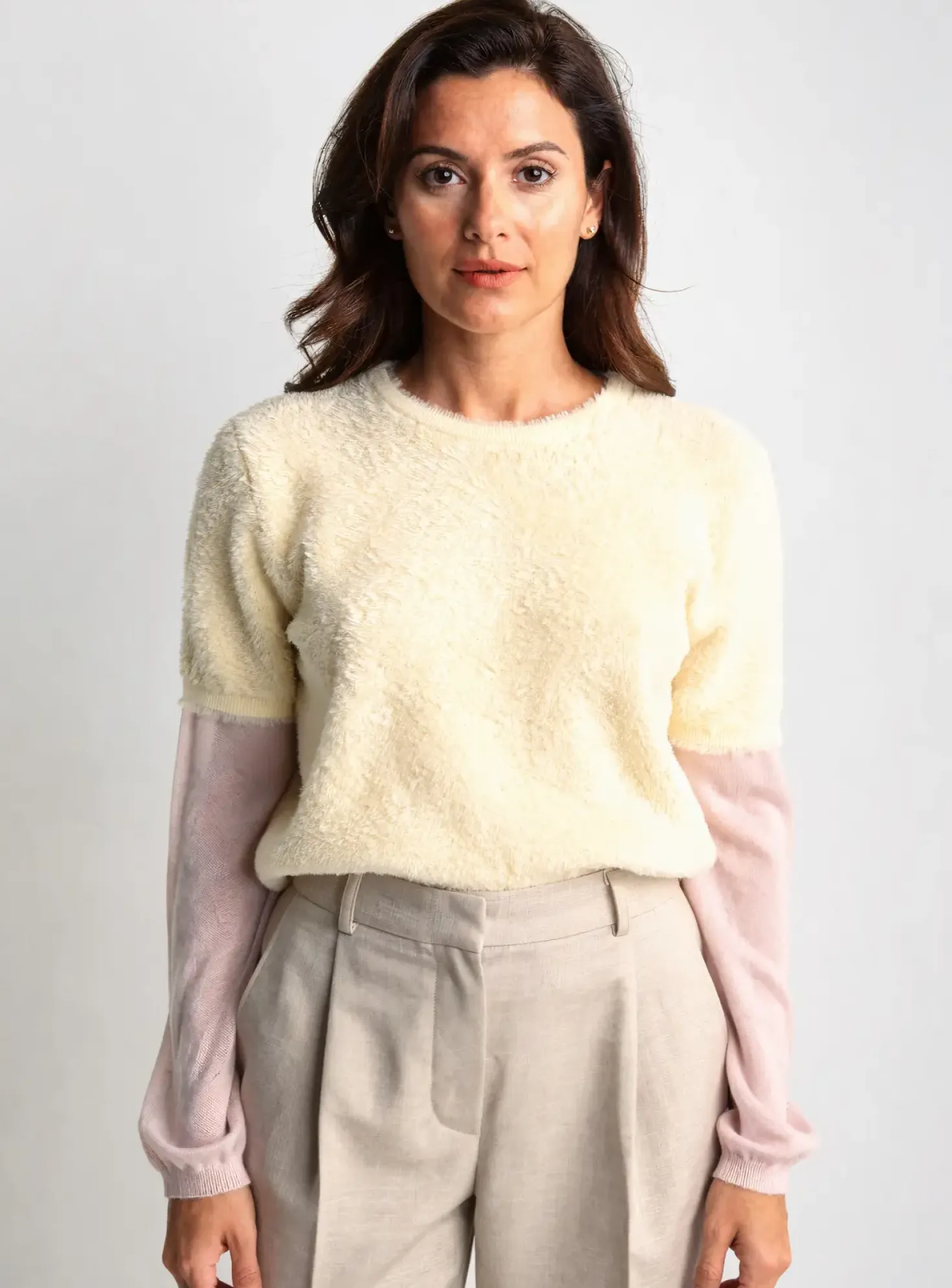 Top Phisique Du Role Jaune Manches Longues