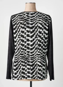 Top Quattro Noir Manches Longues