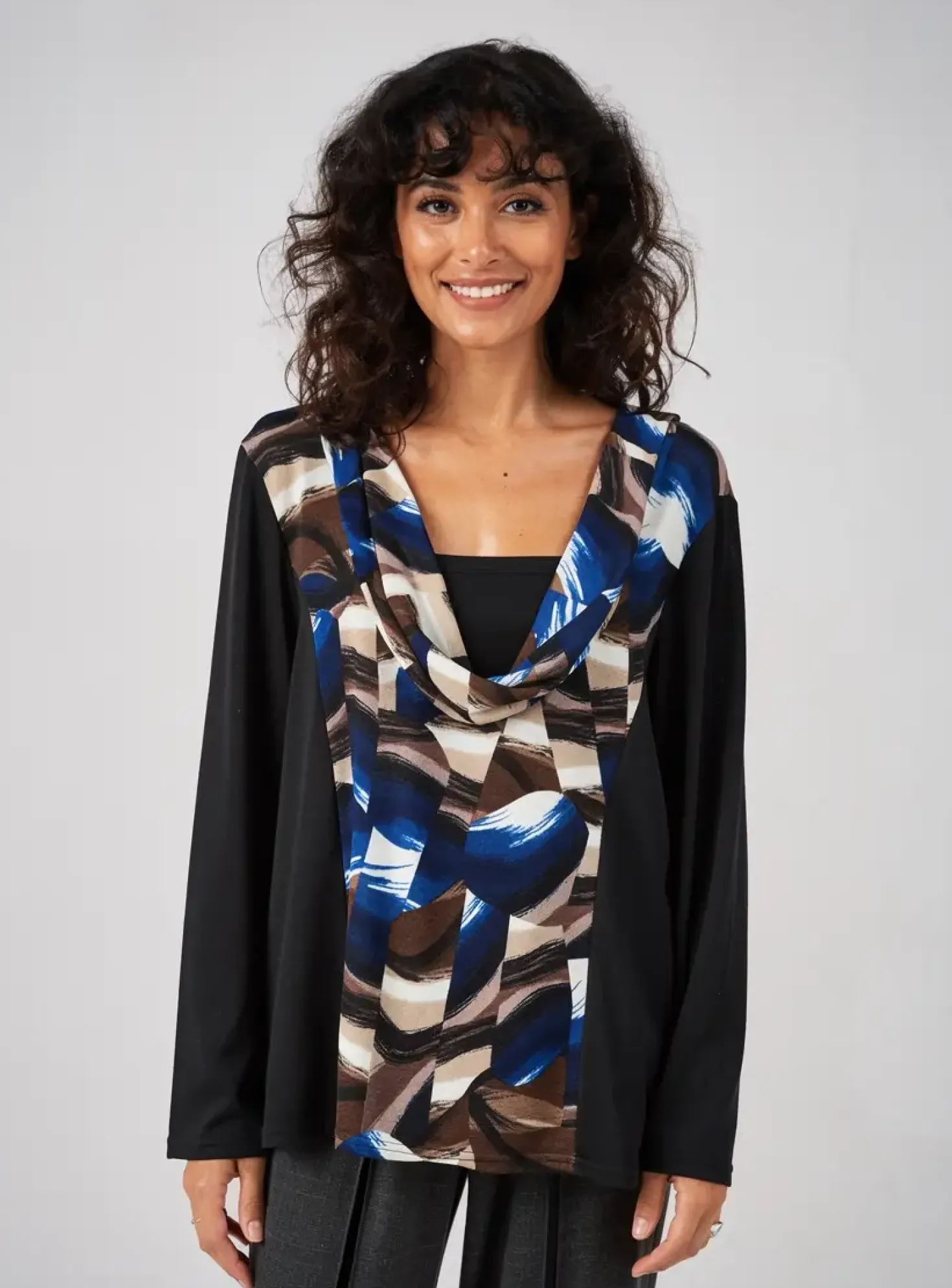 Top Quattro Noir Manches Longues