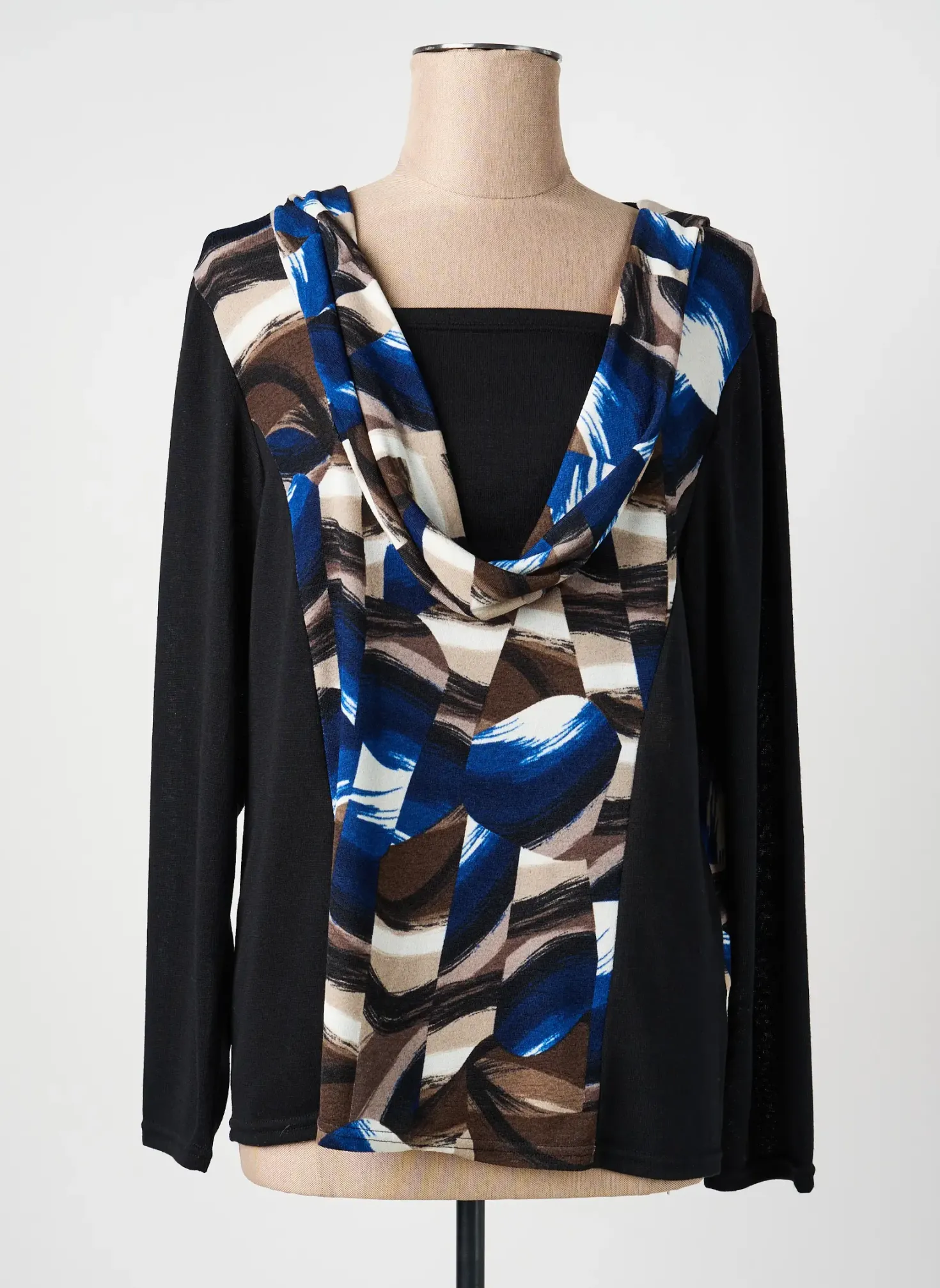 Top Quattro Noir Manches Longues