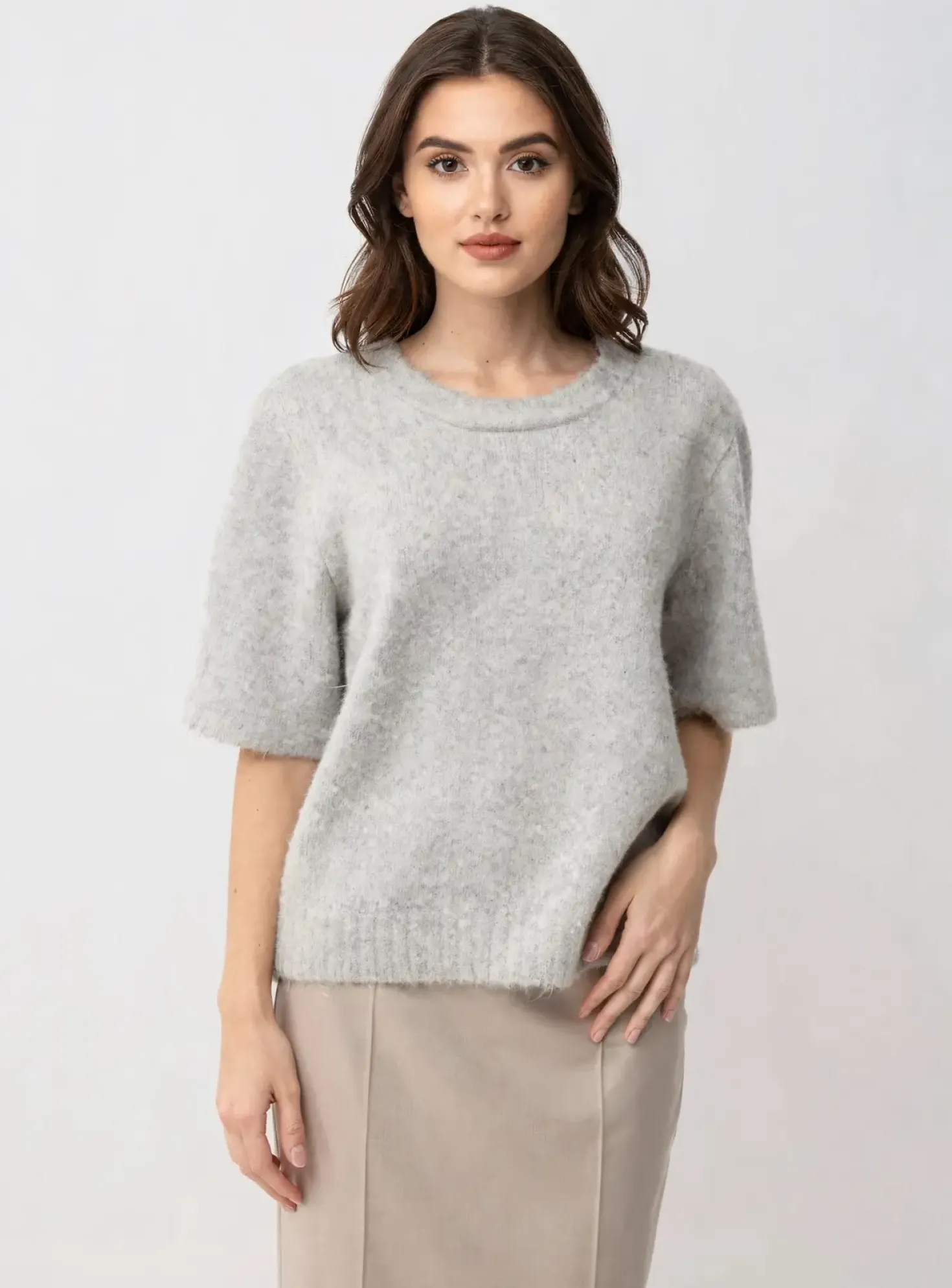 Top Samsoe & Samsoe Gris Manches Courtes