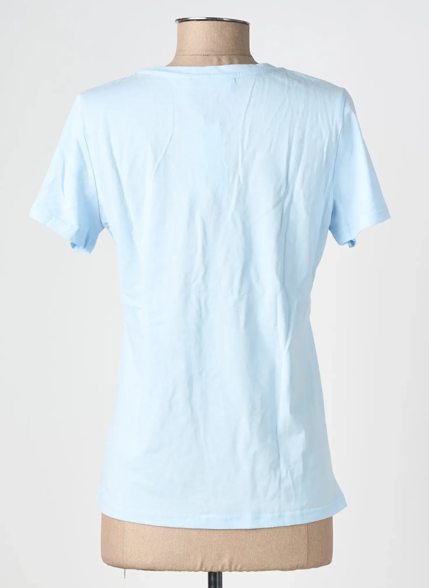 Top Sarah John Bleu Manches Courtes