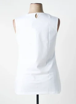 Top Sheego Blanc Sans Manche