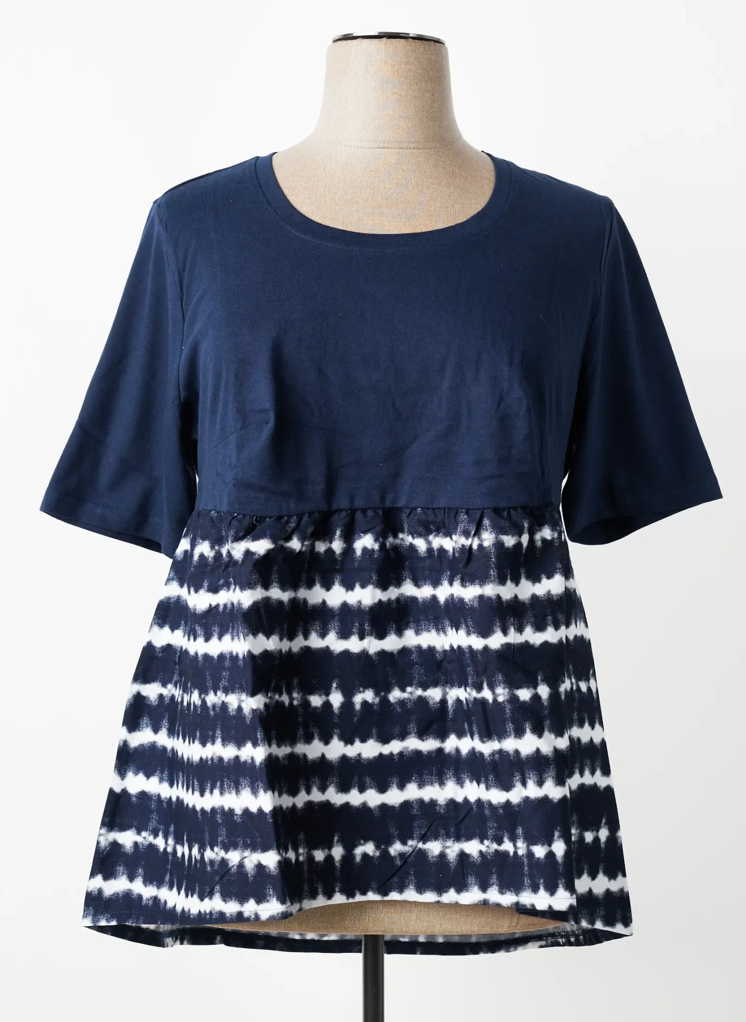 Top Sheego Bleu Manches 3/4
