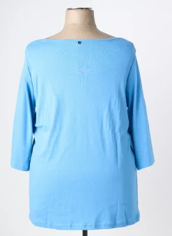 Top Sheego Bleu Manches 3/4
