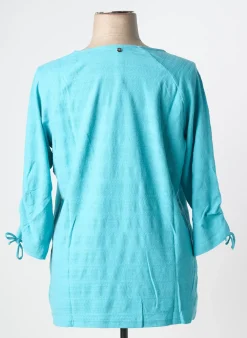 Top Sheego Bleu Manches Longues