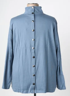 Top Sheego Bleu Manches Longues