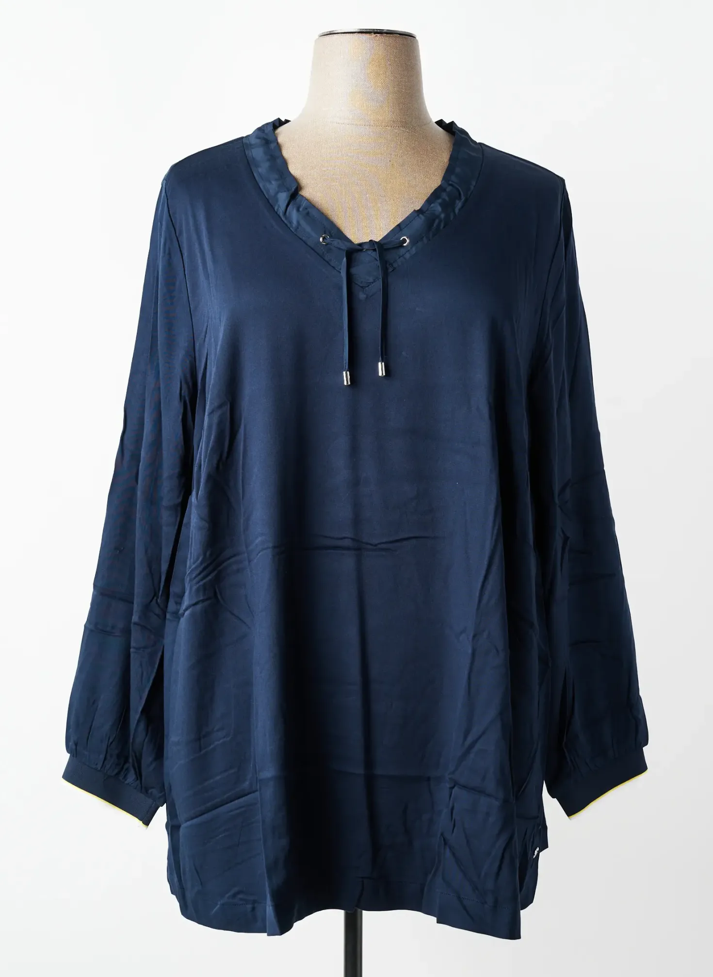 Top Sheego Bleu Manches Longues