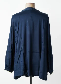 Top Sheego Bleu Manches Longues