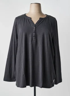 Top Sheego Gris Manches Longues