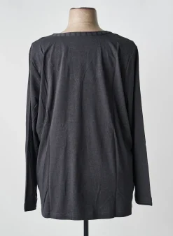 Top Sheego Gris Manches Longues