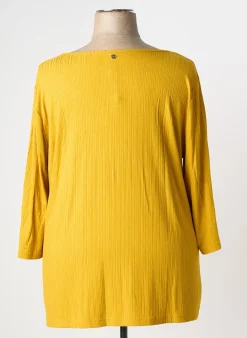 Top Sheego Jaune Manches Longues