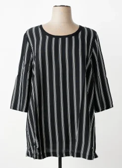 Top Sheego Noir Manches 3/4