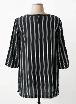 Top Sheego Noir Manches 3/4