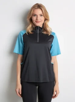 Top Sheego Noir Manches Courtes