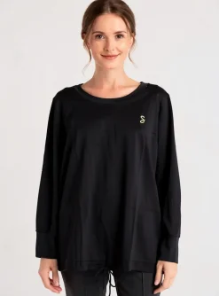 Top Sheego Noir Manches Longues