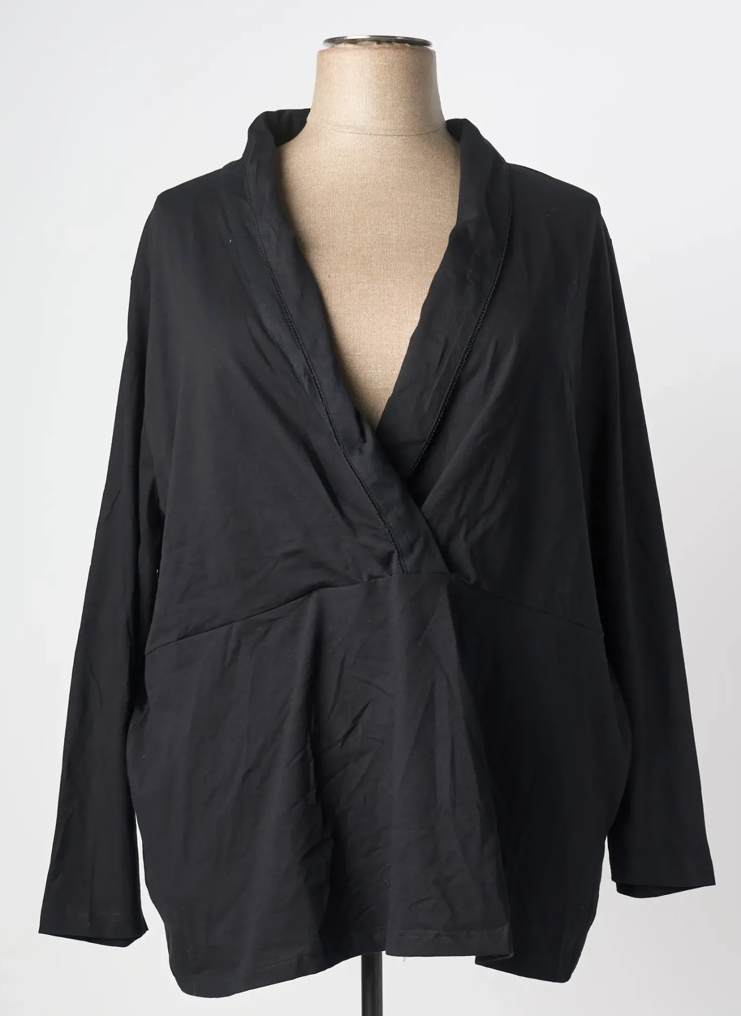 Top Sheego Noir Manches Longues