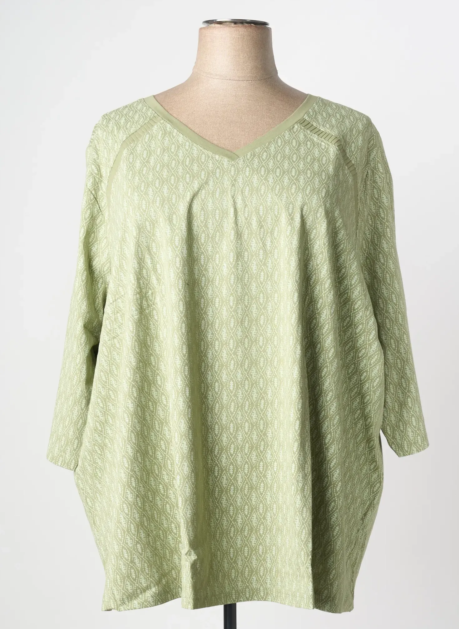 Top Sheego Vert Manches Longues