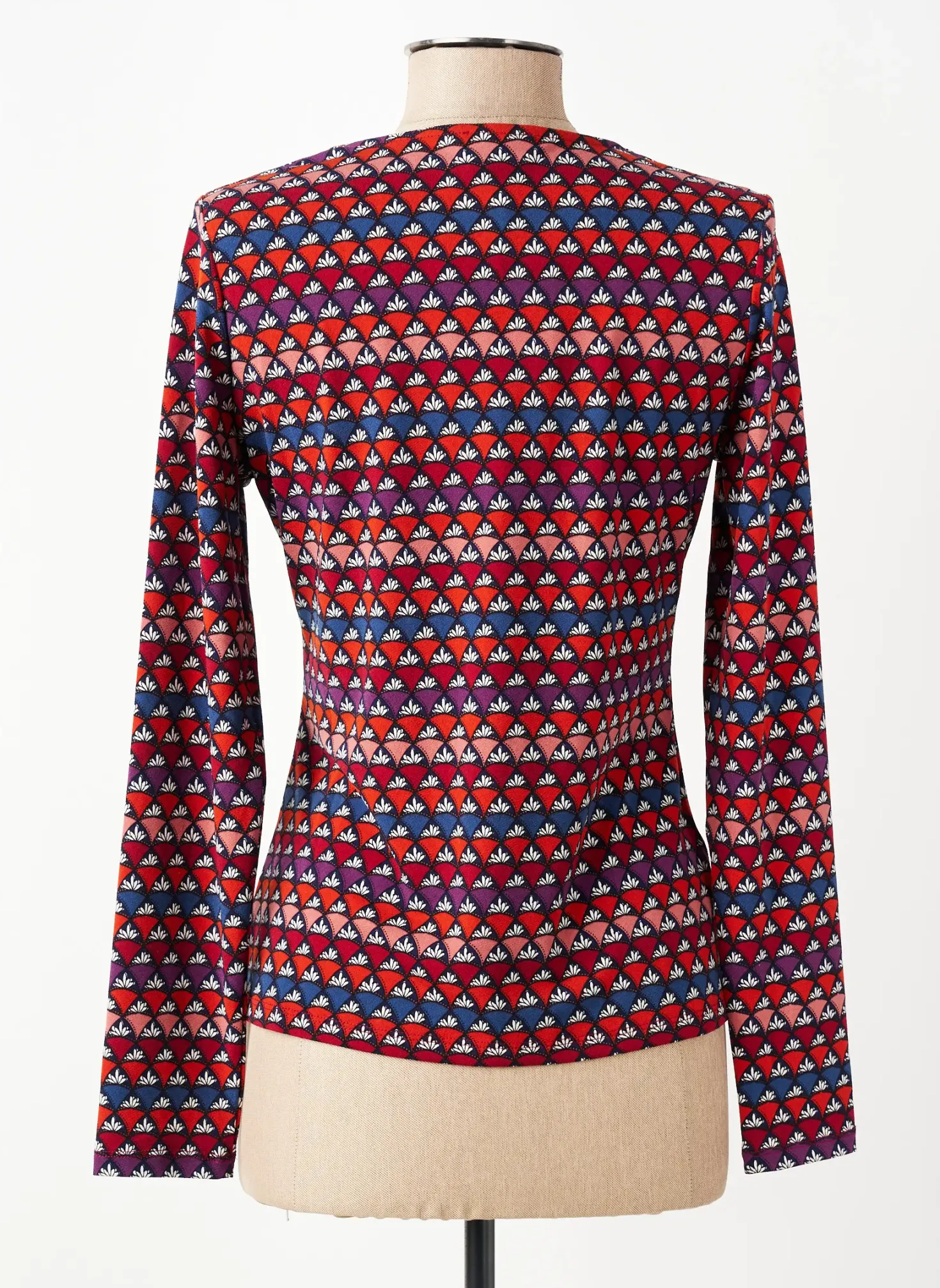 Top Surkana Orange Manches Longues
