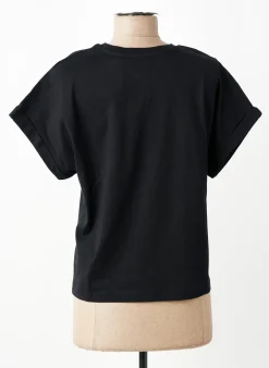 Top Taifun Noir Manches Courtes