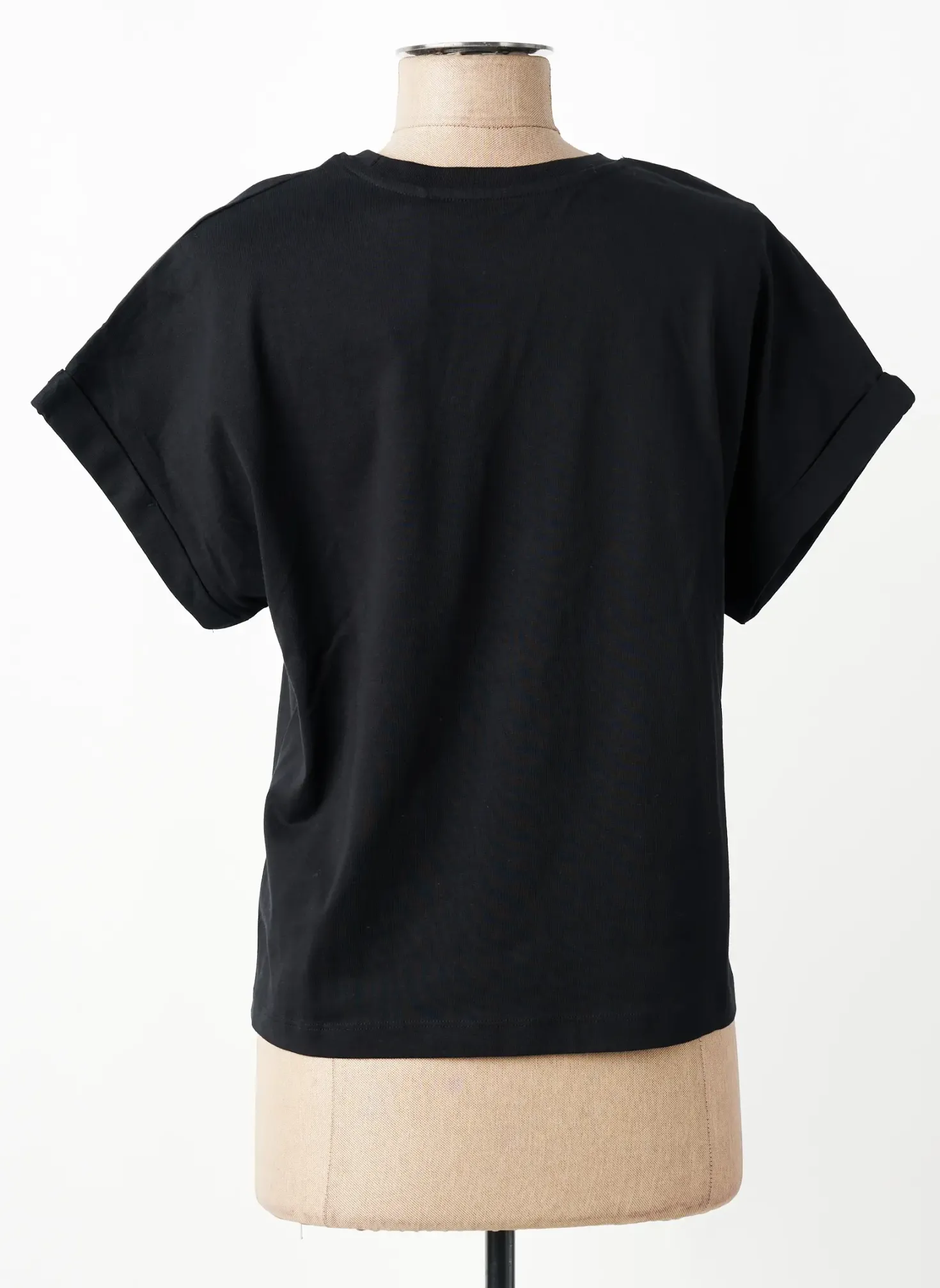 Top Taifun Noir Manches Courtes