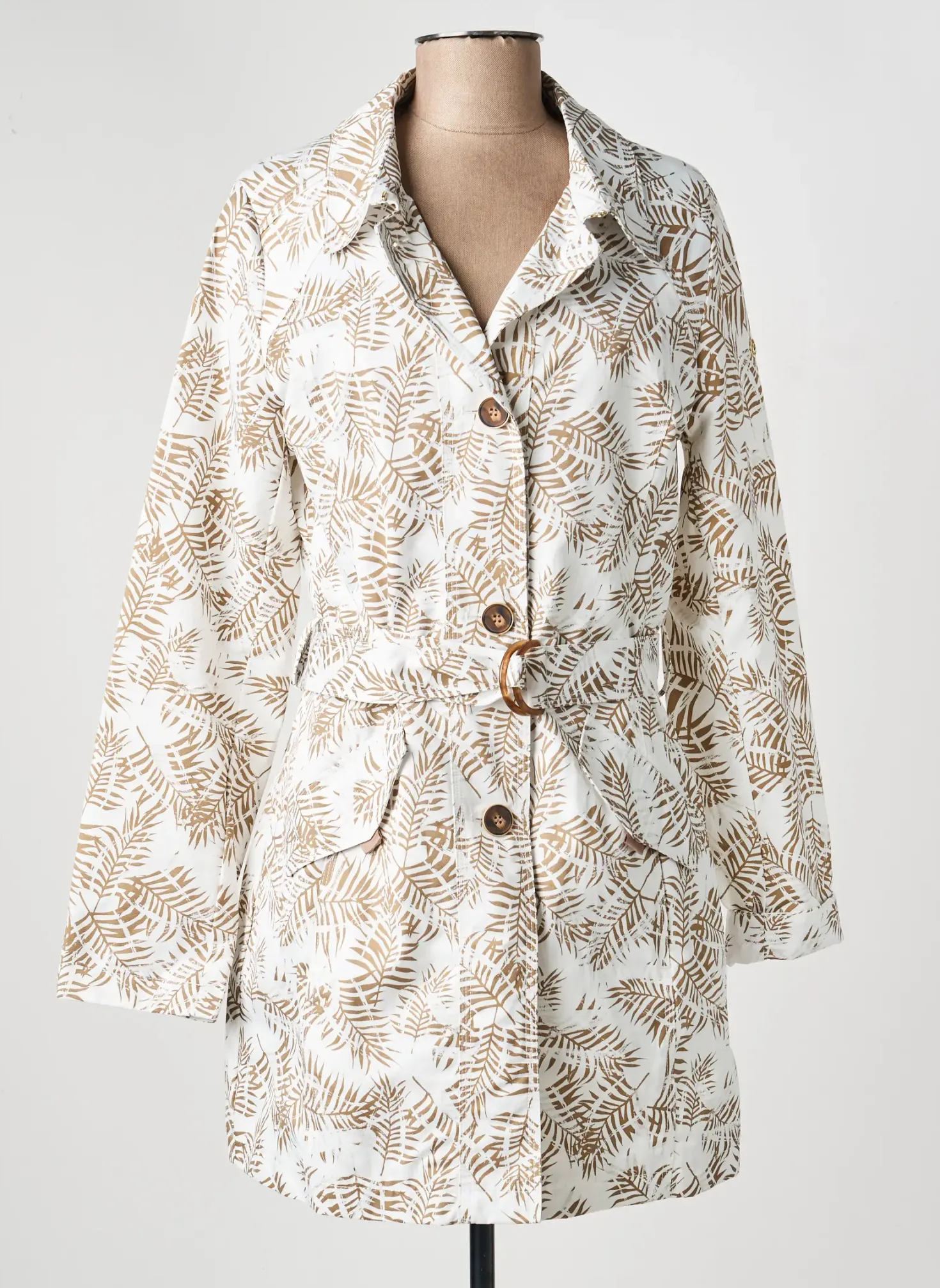 Trench Concept K Blanc Sans Capuche