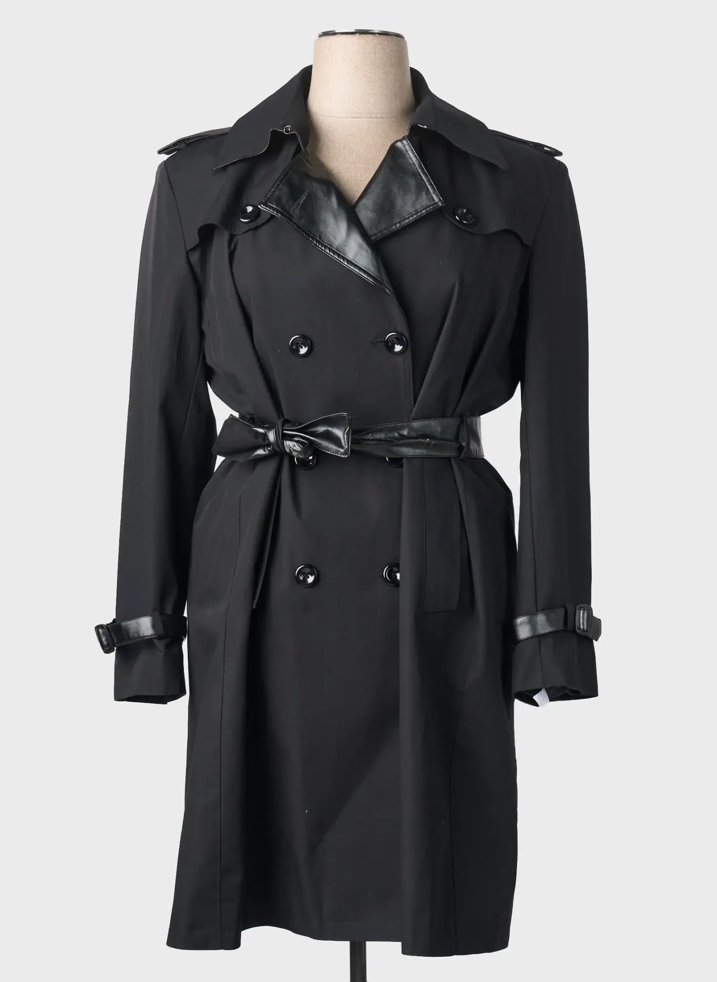 Trench Made In France Noir Sans Capuche