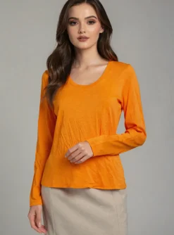 T-shirt American Vintage Orange Manches Longues