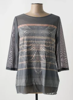 T-shirt Betty Barclay Gris Manches 3/4