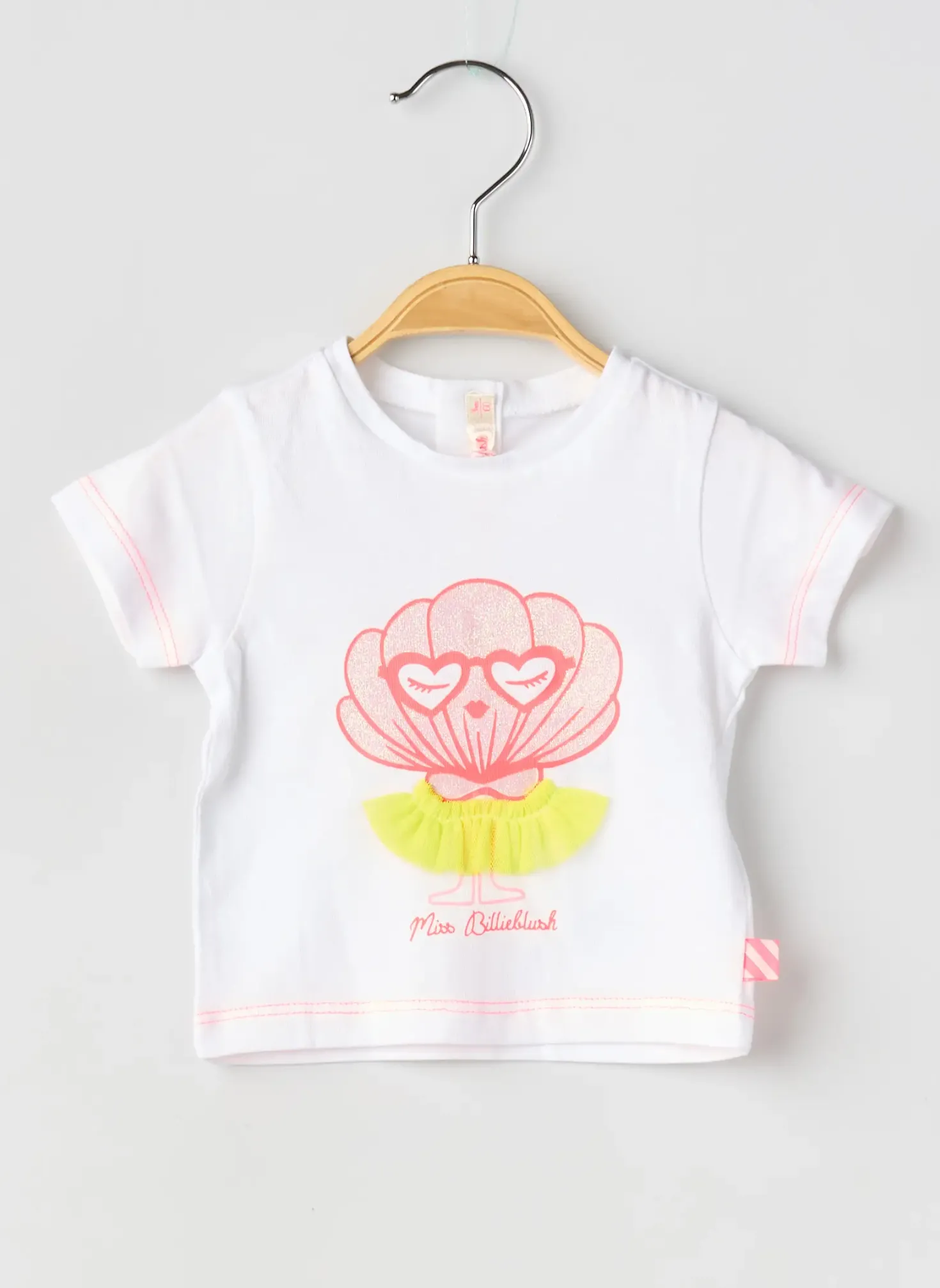 T-shirt Billieblush Blanc Manches Courtes