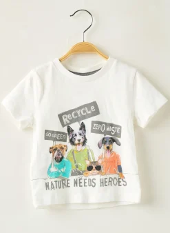 T-shirt Boboli Blanc Manches Courtes
