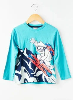 T-shirt Boboli Bleu Manches Longues