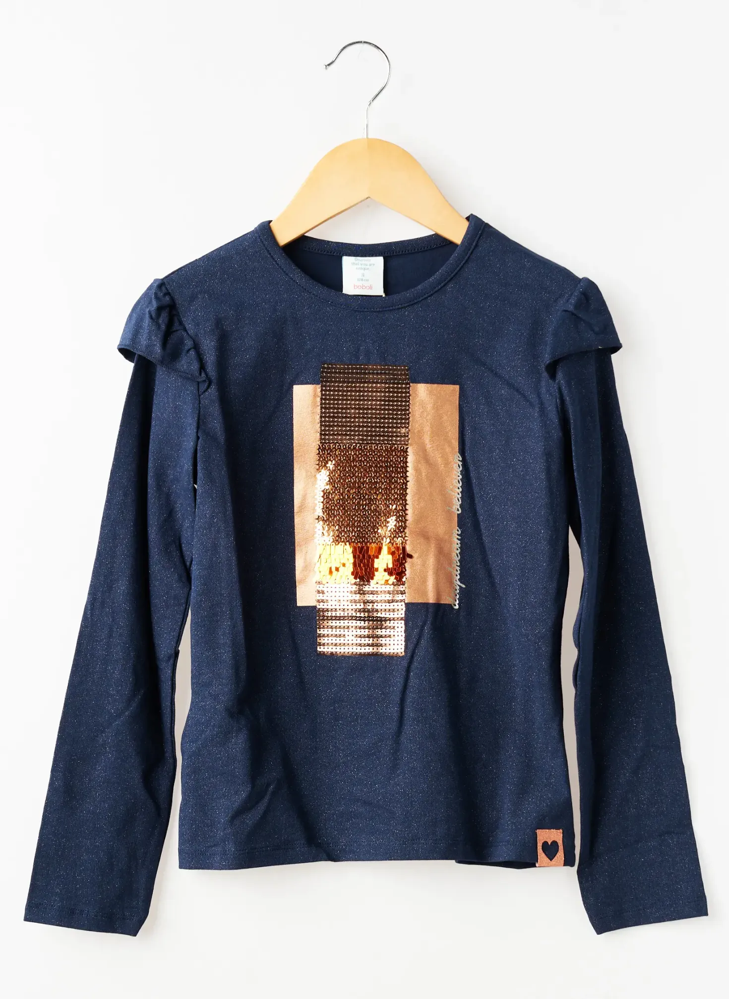 T-shirt Boboli Bleu Manches Longues