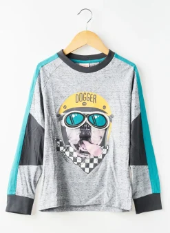 T-shirt Boboli Gris Manches Longues